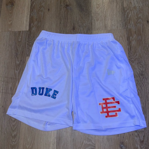 White Eric Emanuel X Duke University shorts size large